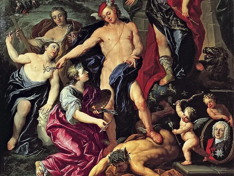 1711-Antonio González Ruiz - Allegoria della fondazione della Reale Accademia di Belle Arti di San Fernando